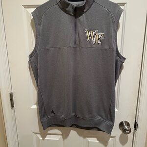 Adidas Gray Wake Forest Golf Quarter Zip Vest Men’s Medium Golf
